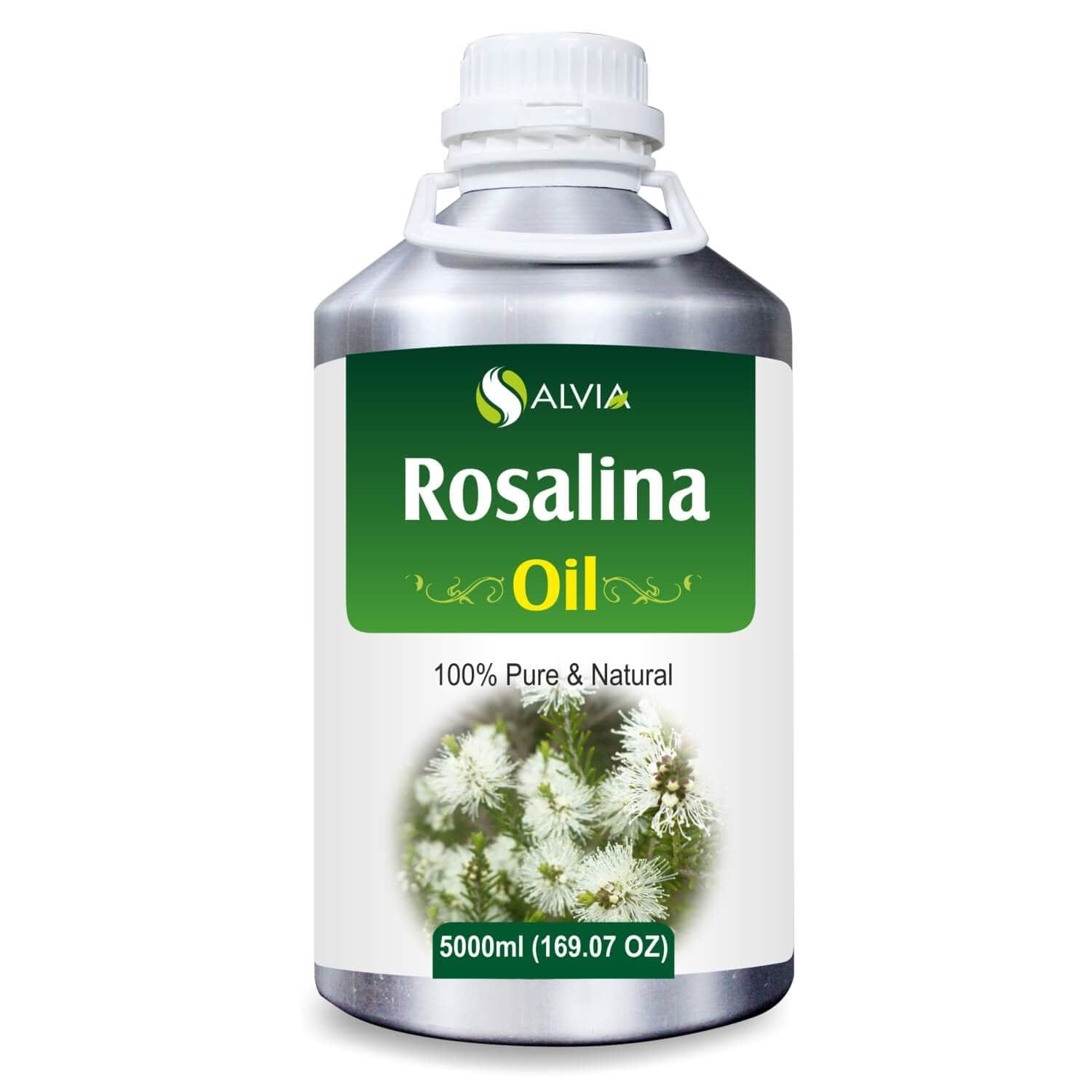 Salvia Natural Essential Oils 5000ml Rosalina Oil (Melaleuca Ericifolia) Natural Essential Oil Reduces Cold & Congestion, Supports Healthy Respiratory System, Uplifts Emotion
